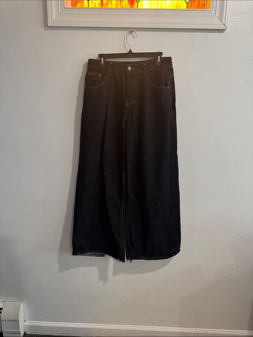 Disperal Wide Leg Black Jeans Size 31